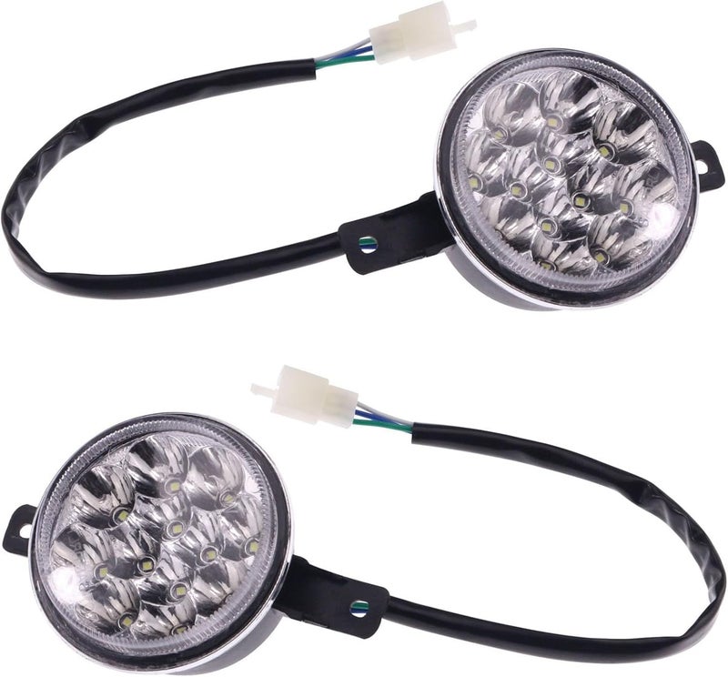 PRO BAT 12V 3 Wrie LED Front Headlight Head Light Lamp for ATV Quad 110cc 125cc 150cc 200cc 250cc Taotao Coolster Gokart Buggy Pack of 2 - Image 4